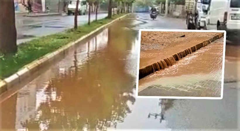 Eyyübiye'de yağmur sonrası kanalizasyon borusu tıkandı iddiası!;