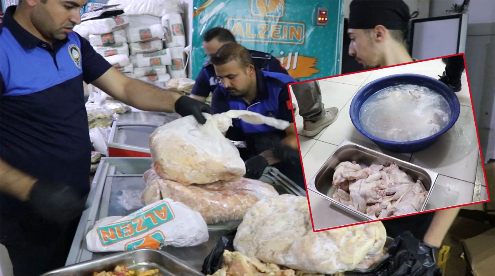 Haliliye'de 500 kilo bozuk tavuk eti ele geçirildi