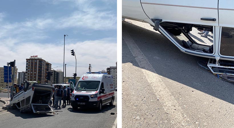 Karaköprü’de otomobil takla attı: 1 yaralı;