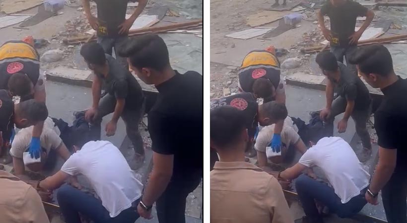 Urfa'da hırsızlık için girdiği hasarlı binadan başına taş düştü (-EK)