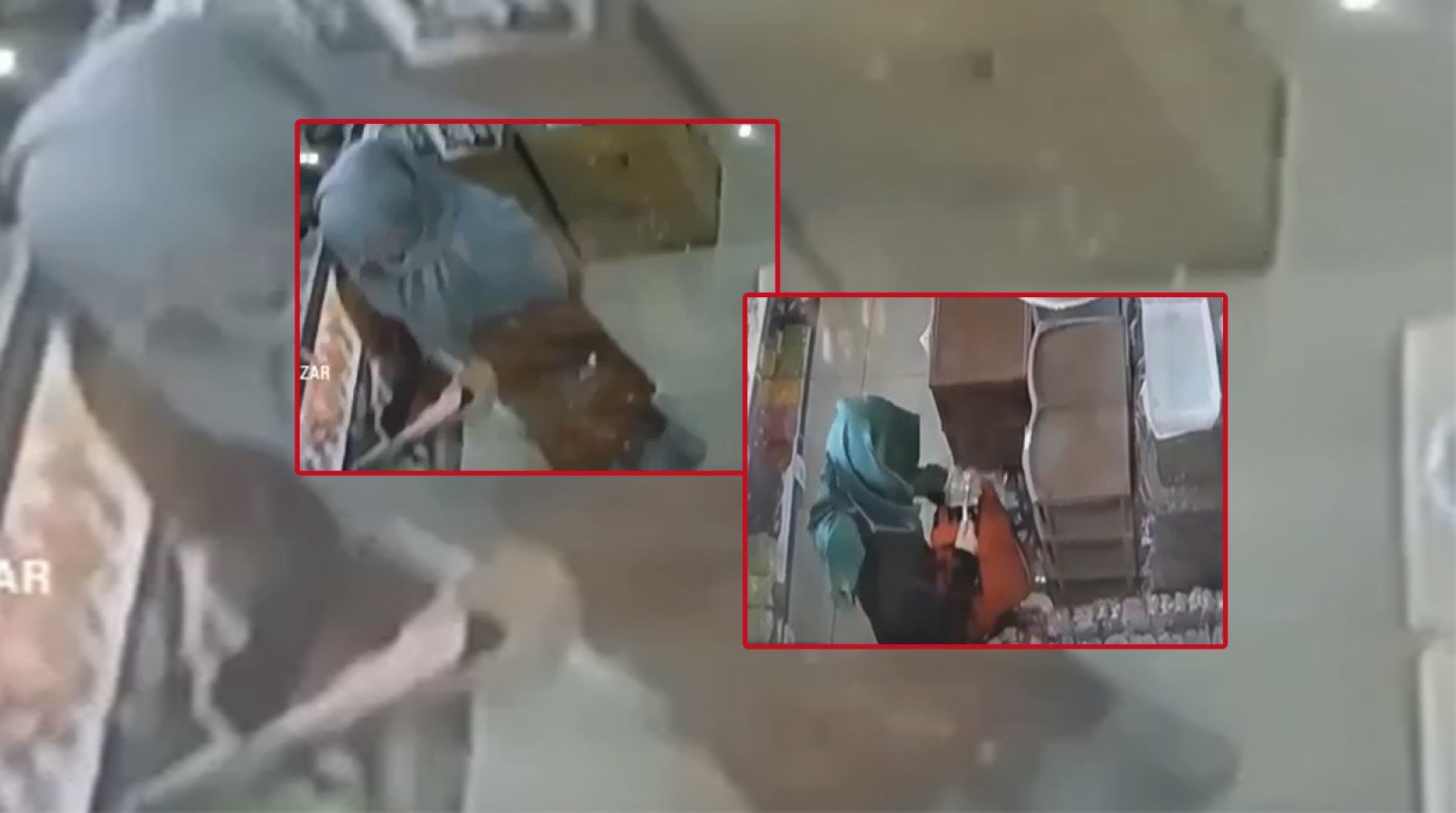 Urfa'da züccaciyedeki hırsızlık güvenlik kamerasında