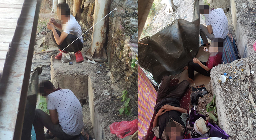 Urfa’da çekildiği iddia edilen fotoğraflarda çocuklar uyuşturucu kullanıyor;
